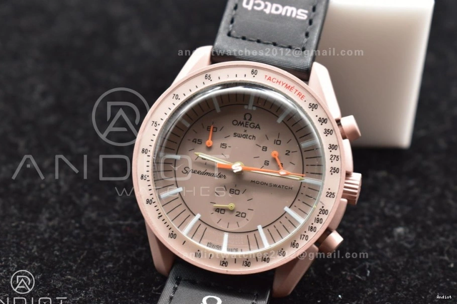 Omega on Jupiter Swatch x Mission Nylon Strap Bioceramic to Quartz Moonwatch 0224